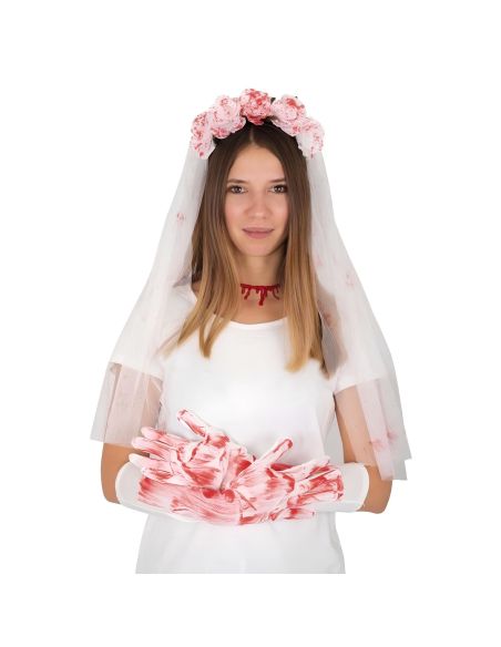 Set mariée sanglante Halloween - Taille Unique Adulte