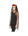 Serre-tête Jour des Morts avec Fleurs - Voile 120cm