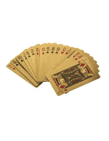 Jeux de 54 Cartes Deluxe à Jouets - Existe en 2 Couleurs : Argentées ou Dorées