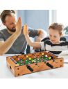 Jeu De Table Baby-Foot avec 2 Panneaux de Score et 2 Balles / Matière : Bois, Métal et Plastique Haute Résistance / Dimensions :