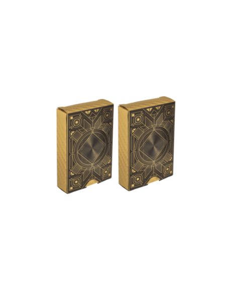 Lot de 2 de Jeux de 54 Cartes Deluxe à Jouets - Couleurs : Dorées