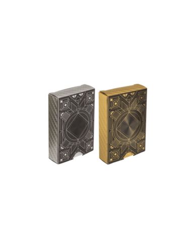 Lot de 2 de Jeux de 54 Cartes Deluxe à Jouets - Couleurs : Argentées et Dorées