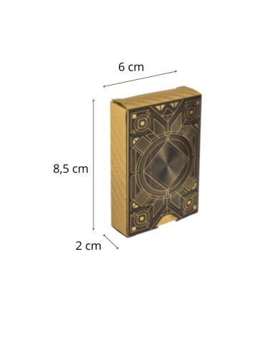 Lot de 2 de Jeux de 54 Cartes Deluxe à Jouets - Couleurs : Argentées et Dorées