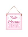 Plaque Murale en Bois à Suspendre Mention " Petite Princesse d'Amour"