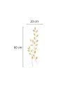 Décoration Murale Branches d'Arbre en Métal Doré - 60x20x1cm