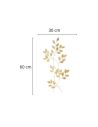Décoration Murale Branches d'Arbre en Métal Doré - 60x30x1cm