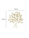 Décoration Murale Branches d'Arbre en Métal Doré - 44x46x1cm
