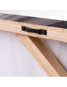 Impression sur Toile en 3 Parties Style Peinture Florale Structure en Bois - Dimensions d'une Partie : 55 x 3 x 100 cm