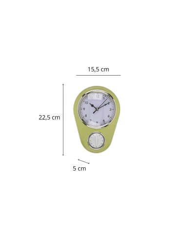 Horloge Murale Vintage avec Minuteur - 4 Couleurs Disponibles