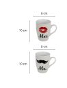 Coffret Mugs "Couples" - Dimensions : 11 x 8 x 10 cm