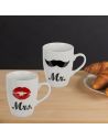 Coffret Mugs "Couples" - Dimensions : 11 x 8 x 10 cm