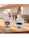 Coffret Mugs "Couples" - Dimensions : 11 x 8 x 10 cm