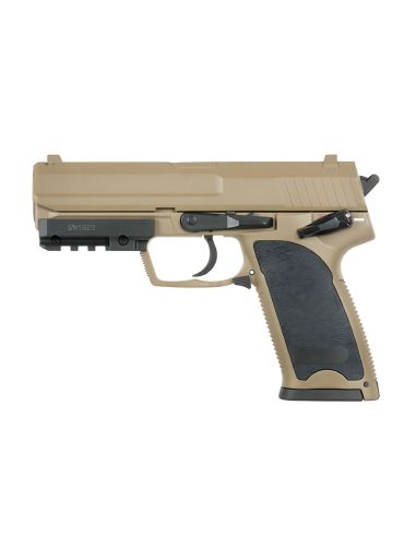 Réplique airsoft CM125S Tan Style USP 45 AEP Lipo Tan Électrique (Cyma)