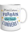 Mug "Meilleur Parrain de tout L'univers" - Dimensions : 11,5 x 8 x 9,7 cm
