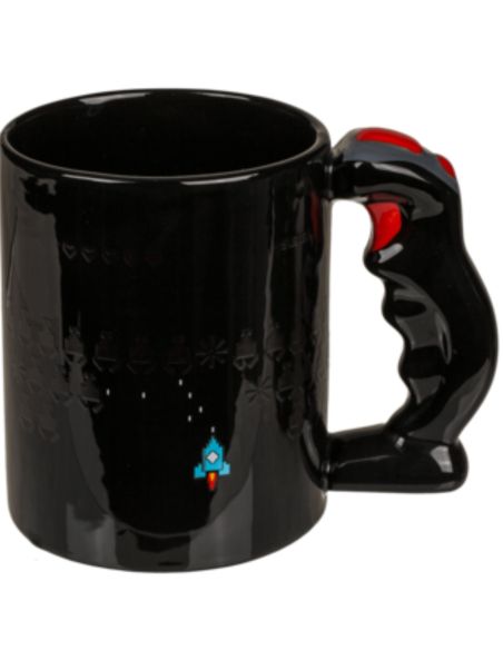 Mug "Power Up" avec Anse en Forme de Joystick - Dimensions : 14 x 9 x 11 cm