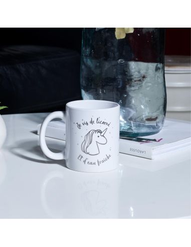 Mug Motif Licorne en céramique - 2 Modèles Disponibles - Dimensions : 11,5 x 8 x 10 cm