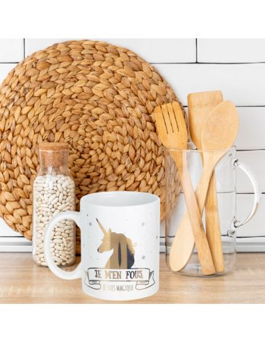 Mug Motif Licorne en céramique - 2 Modèles Disponibles - Dimensions : 11,5 x 8 x 10 cm