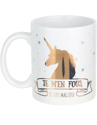 Mug Motif Licorne en céramique - 2 Modèles Disponibles - Dimensions : 11,5 x 8 x 10 cm