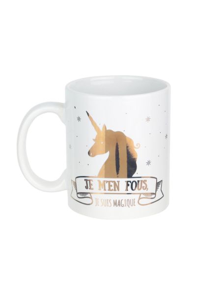 Mug Motif Licorne en céramique - 2 Modèles Disponibles - Dimensions : 11,5 x 8 x 10 cm