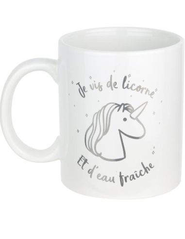 Mug Motif Licorne en céramique - 2 Modèles Disponibles - Dimensions : 11,5 x 8 x 10 cm