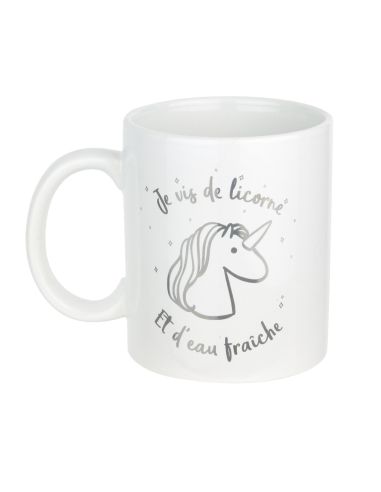 Mug Motif Licorne en céramique - 2 Modèles Disponibles - Dimensions : 11,5 x 8 x 10 cm