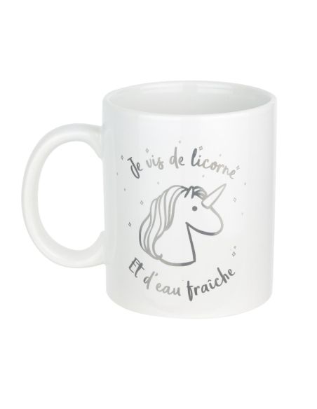 Mug Motif Licorne en céramique - 2 Modèles Disponibles - Dimensions : 11,5 x 8 x 10 cm