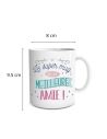 Mug "Meilleure Amie" - Dimensions : 11,5 x 8 x 9,5 cm