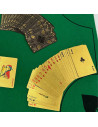 Lot de 2 de Jeux de 54 Cartes Deluxe à Jouer Imperméables - Couleurs : Argentées et Dorées