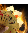Lot de 2 de Jeux de 54 Cartes Deluxe à Jouer Imperméables - Couleurs : Argentées et Dorées