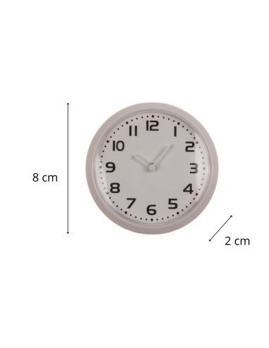 Horloge Ronde Magnétique - Diamètre : 8 cm - Disponible en 3 Couleurs