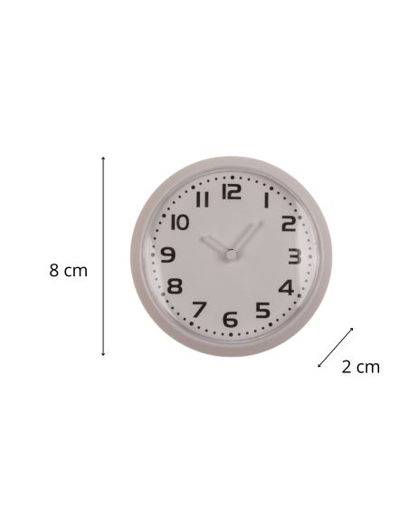 Horloge Ronde Magnétique - Diamètre : 8 cm - Disponible en 3 Couleurs