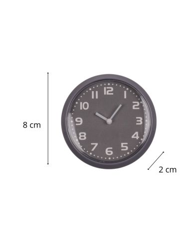Horloge Ronde Magnétique - Diamètre : 8 cm - Disponible en 3 Couleurs