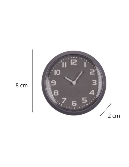 Horloge Ronde Magnétique - Diamètre : 8 cm - Disponible en 3 Couleurs