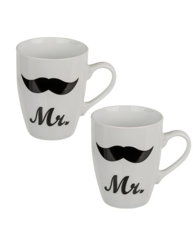 Coffret Mugs "Couples" - Dimensions : 11 x 8 x 10 cm