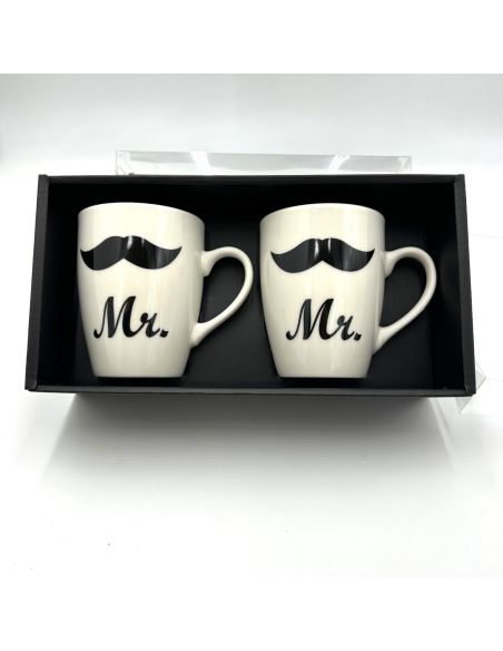 Coffret Mugs "Couples" - Dimensions : 11 x 8 x 10 cm