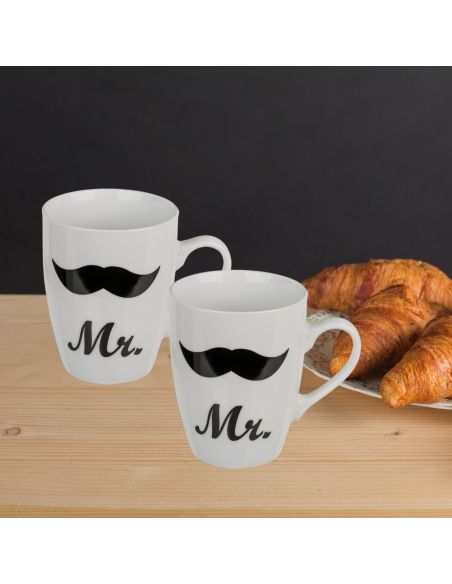 Coffret Mugs "Couples" - Dimensions : 11 x 8 x 10 cm
