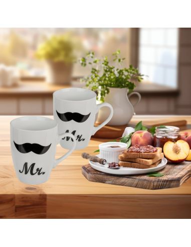 Coffret Mugs "Couples" - Dimensions : 11 x 8 x 10 cm