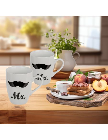 Coffret Mugs "Couples" - Dimensions : 11 x 8 x 10 cm