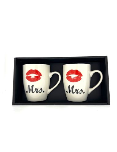 Coffret Mugs "Couples" - Dimensions : 11 x 8 x 10 cm