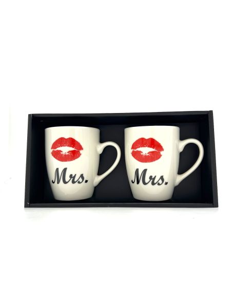 Coffret Mugs "Couples" - Dimensions : 11 x 8 x 10 cm