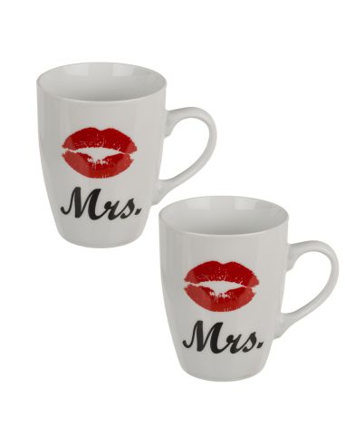 Coffret Mugs "Couples" - Dimensions : 11 x 8 x 10 cm