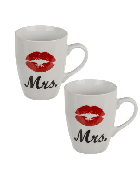 Coffret Mugs "Couples" - Dimensions : 11 x 8 x 10 cm