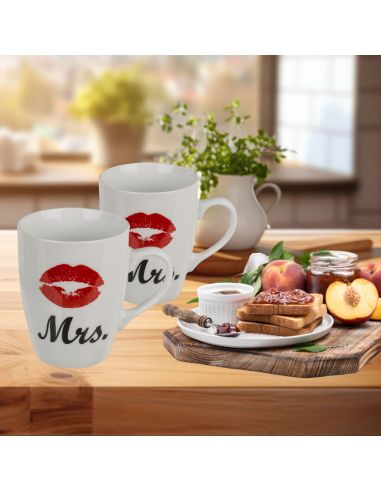 Coffret Mugs "Couples" - Dimensions : 11 x 8 x 10 cm