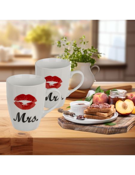 Coffret Mugs "Couples" - Dimensions : 11 x 8 x 10 cm