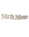 Mot à Poser 3D en Bois "Mr & Mme" - Dimensions : 38 x 6,5 x 1,2 cm - 3 Déclinaisons Proposées