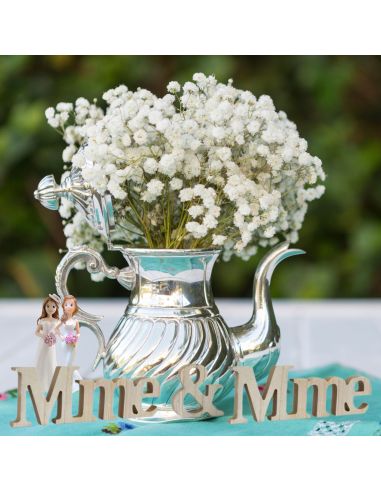 Mot à Poser 3D en Bois "Mr & Mme" - Dimensions : 38 x 6,5 x 1,2 cm - 3 Déclinaisons Proposées