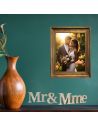 Mot à Poser 3D en Bois "Mr & Mme" - Dimensions : 38 x 6,5 x 1,2 cm - 3 Déclinaisons Proposées