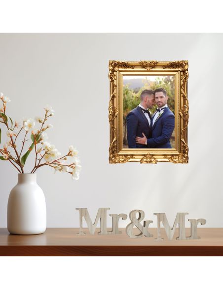Mot à Poser 3D en Bois "Mr & Mme" - Dimensions : 38 x 6,5 x 1,2 cm - 3 Déclinaisons Proposées
