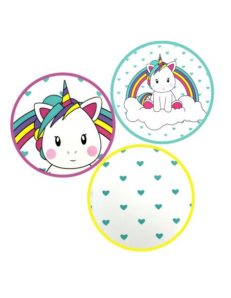 Nappe anniversaire Licorne - Dimensions: 137 x 183 cm