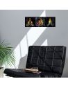 Toile sur Cadre en Bois Horizontale Bouddha Graphic Zen - Dimensions : 90 x 30 cm - 2 Modèles Disponibles